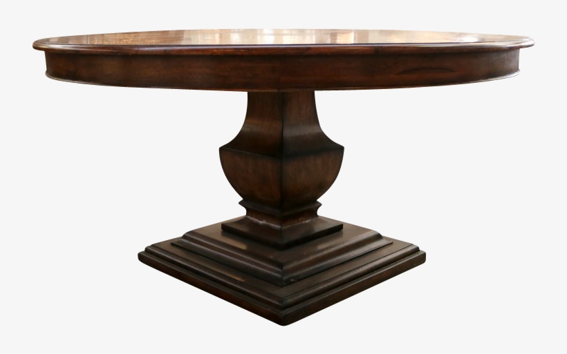 Round Pedestal Dining Table With Parquetry Top - Table, transparent png download
