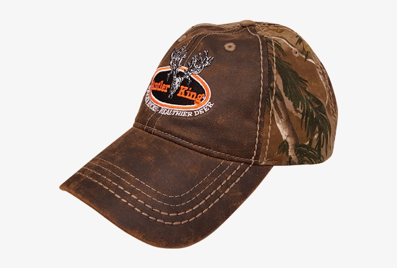 Antler King ® Camo/leather Hat - Baseball Cap, transparent png download
