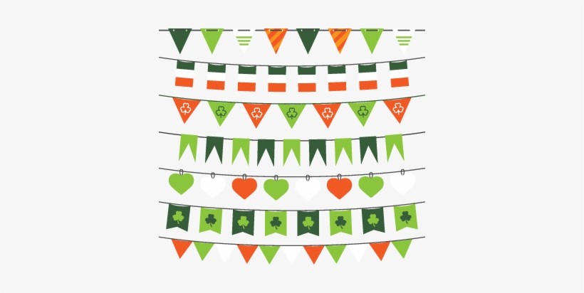 Colección De Vinilos Banderín Saint Patricks - St Patricks Day Flag Shower Curtain, transparent png download