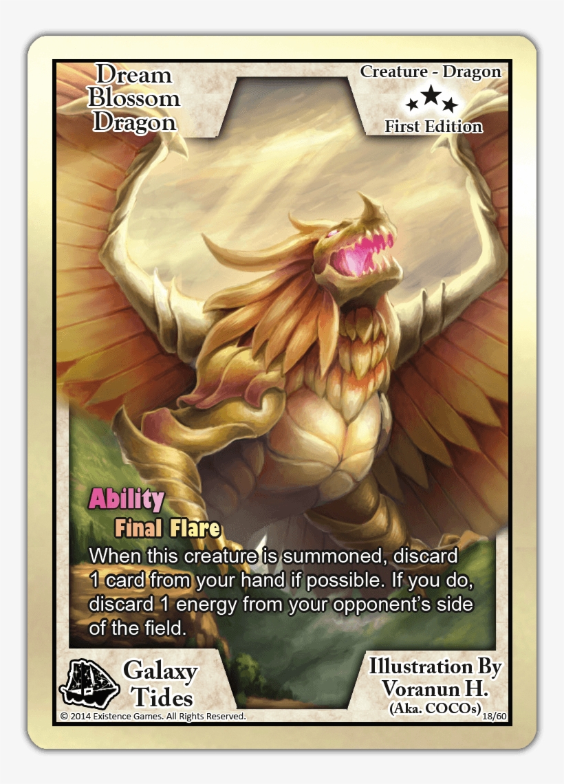 Dream Blossom Dragon Exodus Card - Exodus Tcg Foils, transparent png download