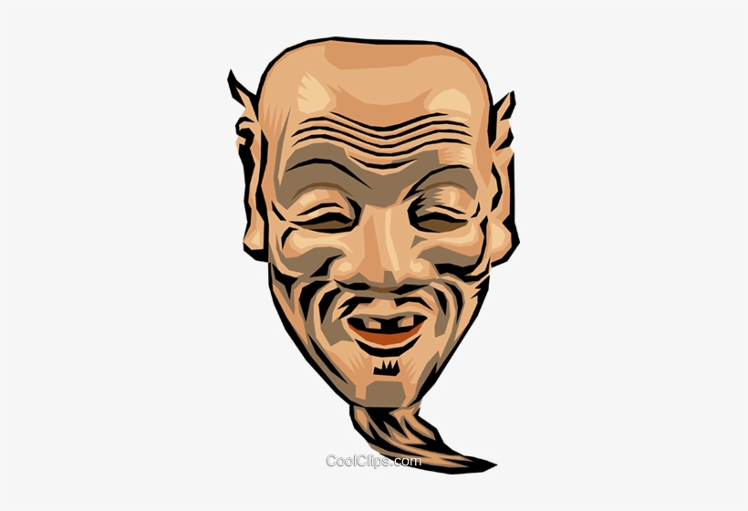 Japanese Mask Royalty Free Vector Clip Art Illustration - Illustration, transparent png download