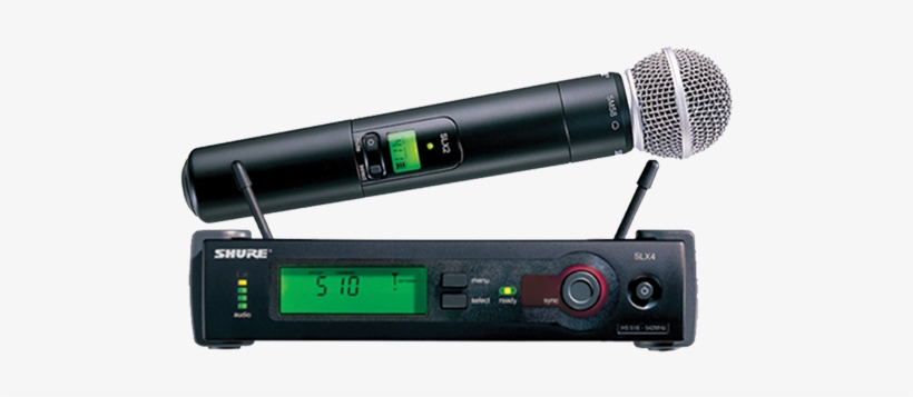 Wireless Handheld Microphone - Shure Slx4 Wireless Microphone Receiver, transparent png download