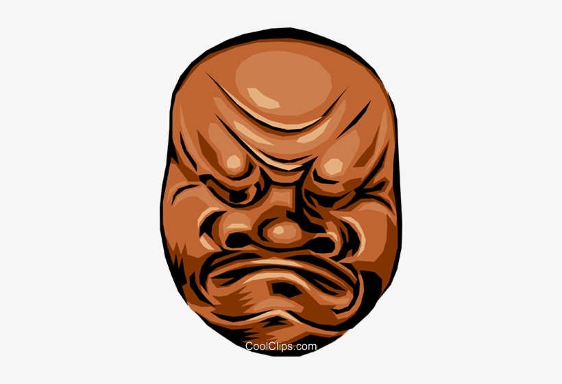 Japanese Mask Royalty Free Vector Clip Art Illustration - Illustration, transparent png download