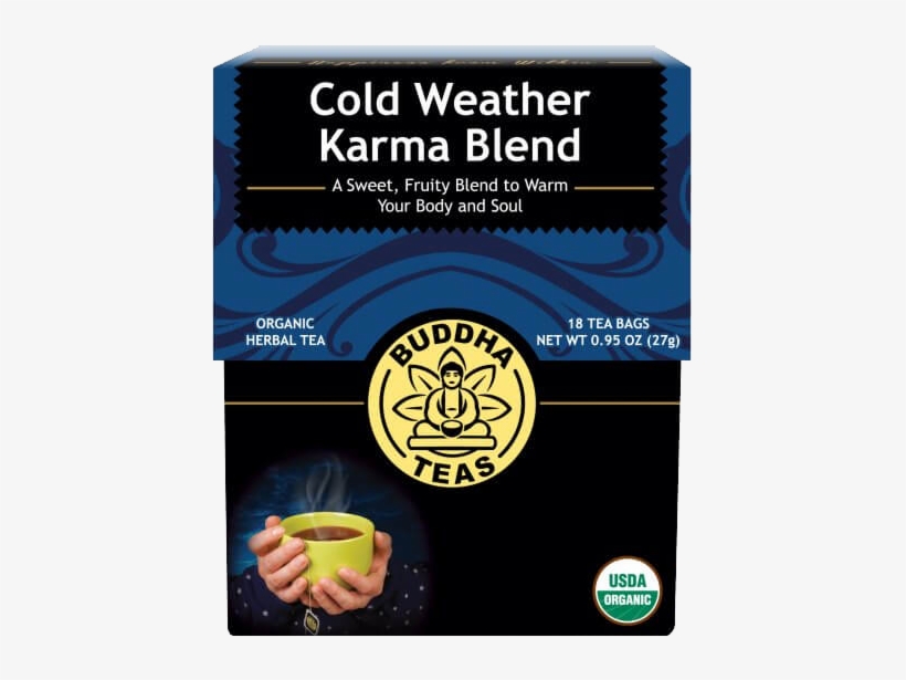 Organic Cold Weather Karma - Buddha Teas Burdock Root Tea - 18 Tea Bags, transparent png download