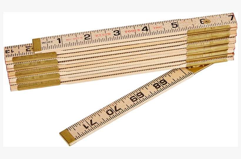 Klein Tools 901-6 Wood Outside Reading Folding Rule, transparent png download