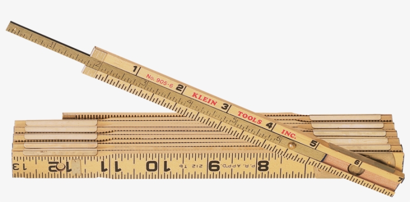 Png 9056 - Klein 905-6 Wood Folding Rule With Extension, transparent png download