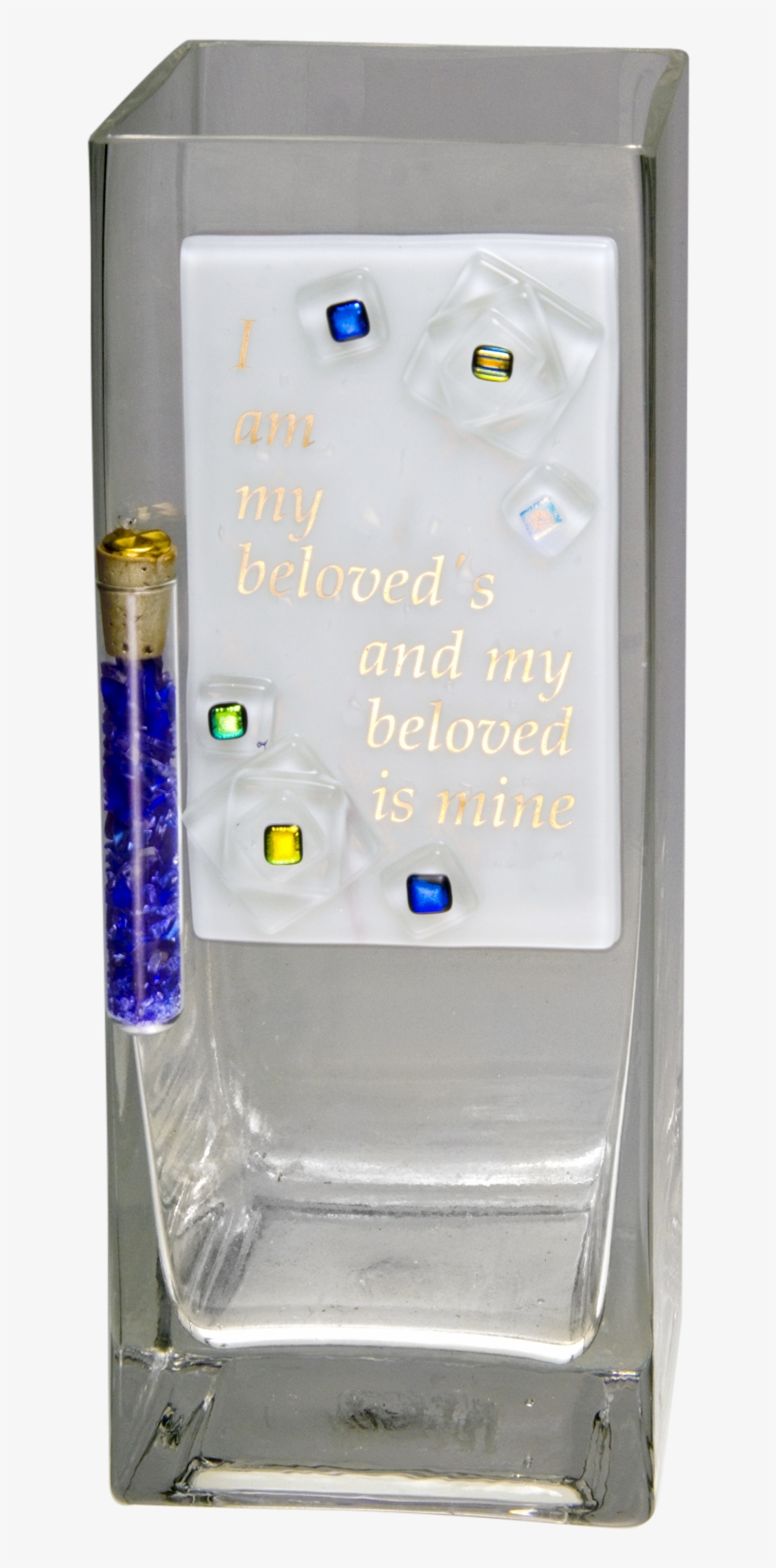 Beloved Wedding Vase With Shards Tube - Beames Designs I Am My Beloved's Wedding Glass Keepsake, transparent png download