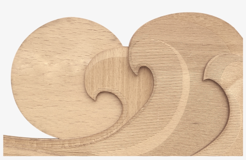 2 Sided Laser Engraved Wooden Shop Sign For A Surf/board-riding - Heart, transparent png download