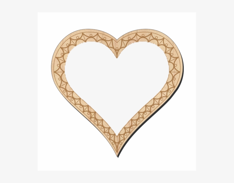 Laser Engraved Wooden Heart - Engraving, transparent png download