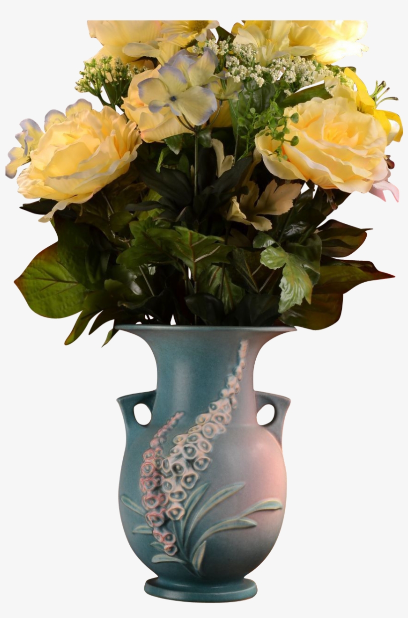 The Roseville Pottery Company Produced The Foxglove - Garden Roses, transparent png download
