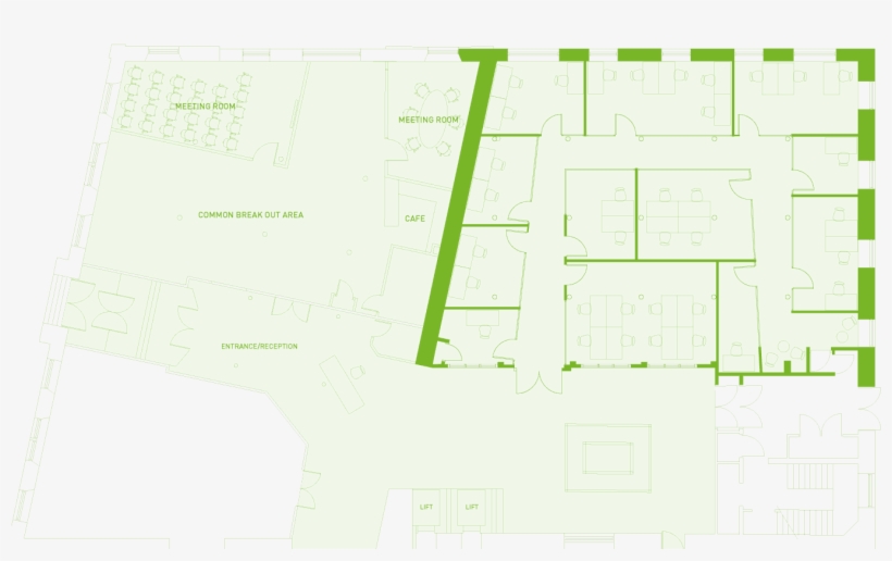 Office One - Floor Plan, transparent png download