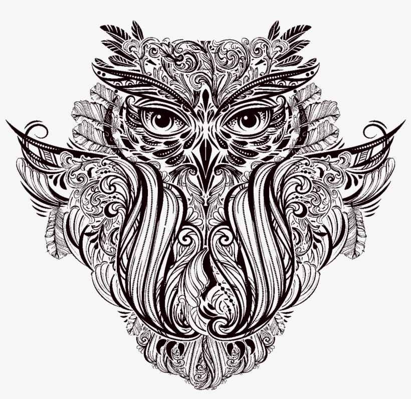 Sticker Boheme Hibou Ambiance Sticker Col Inc Sand - Vector Graphics, transparent png download