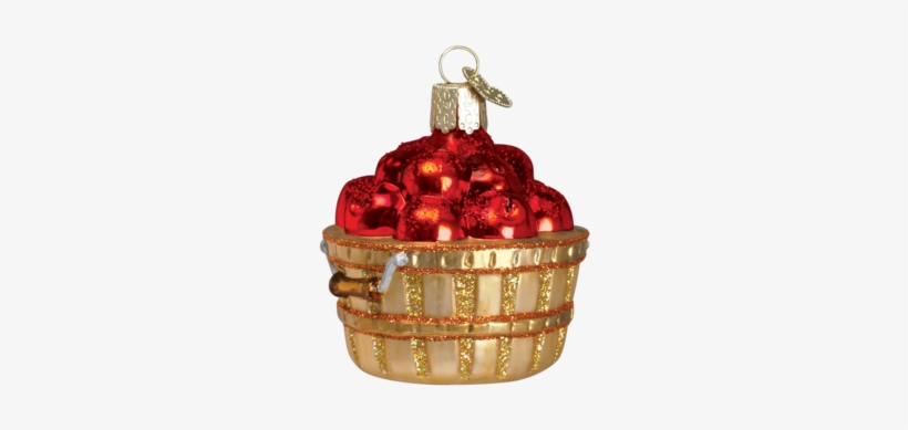 Old World Christmas Apple Basket Ornament, transparent png download