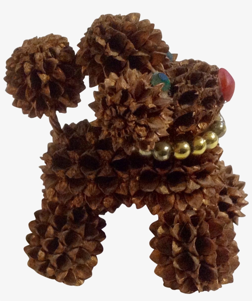 Vintage Poodle Dog Real Miniature Pinecones With Rhinestone - Pond Pine, transparent png download