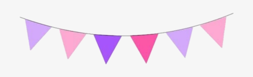 Freetoedit Banner Pink Purple Guirnalda - Black White And Blue Bunting, transparent png download