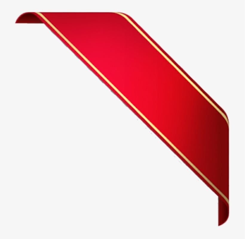 Banderola Rojo Bandera Guirnalda - Red Corner Ribbon Png, transparent png download
