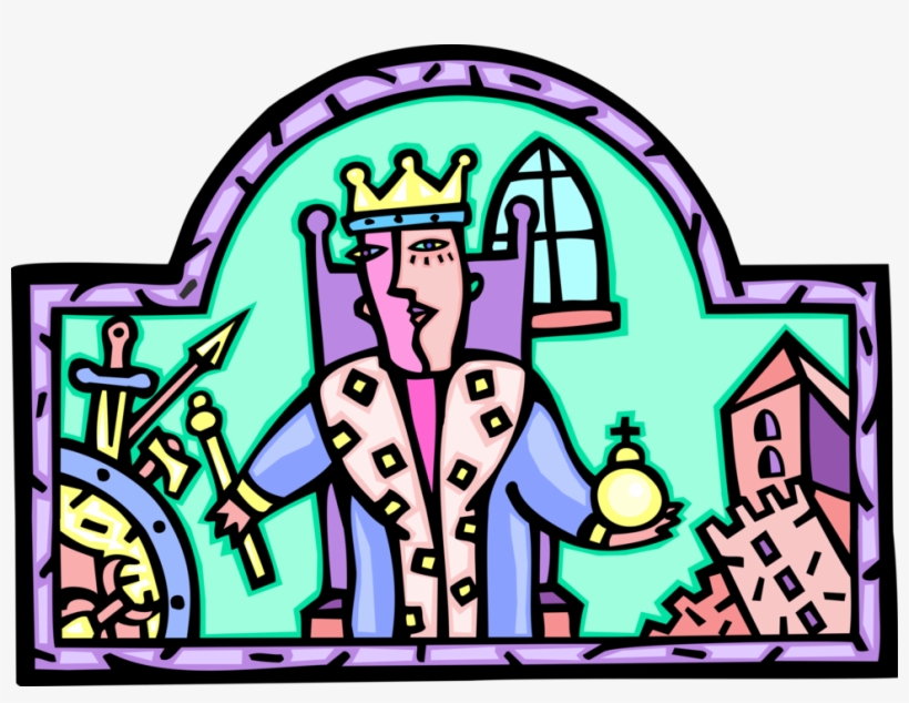 Vector Illustration Of Monarch Or Royalty King With - Manualidad Del Rey Salomon, transparent png download