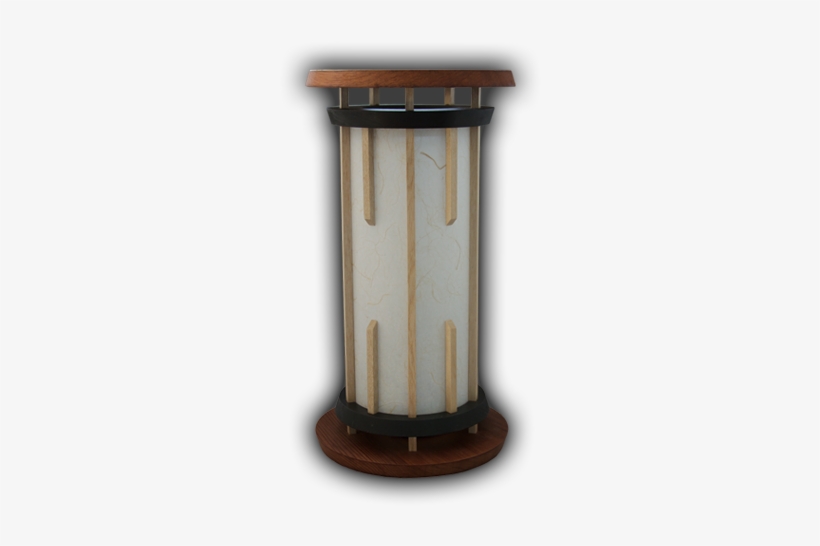 Electric Table Lantern With Flax Shoji Reclaimed Old - Woodworking, transparent png download