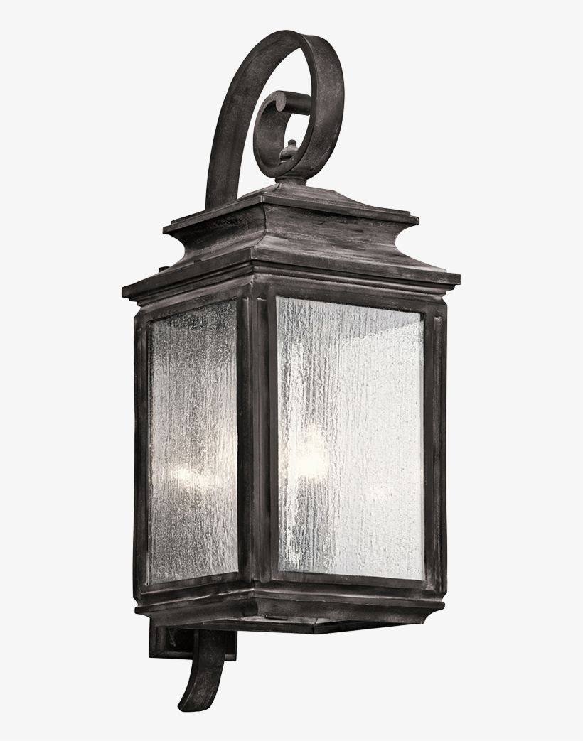 Kic 49504wzc Four Light Weathered Zinc Wall Lantern - Kichler 49503 Wiscombe Park 4 Light 26.25" Outdoor, transparent png download