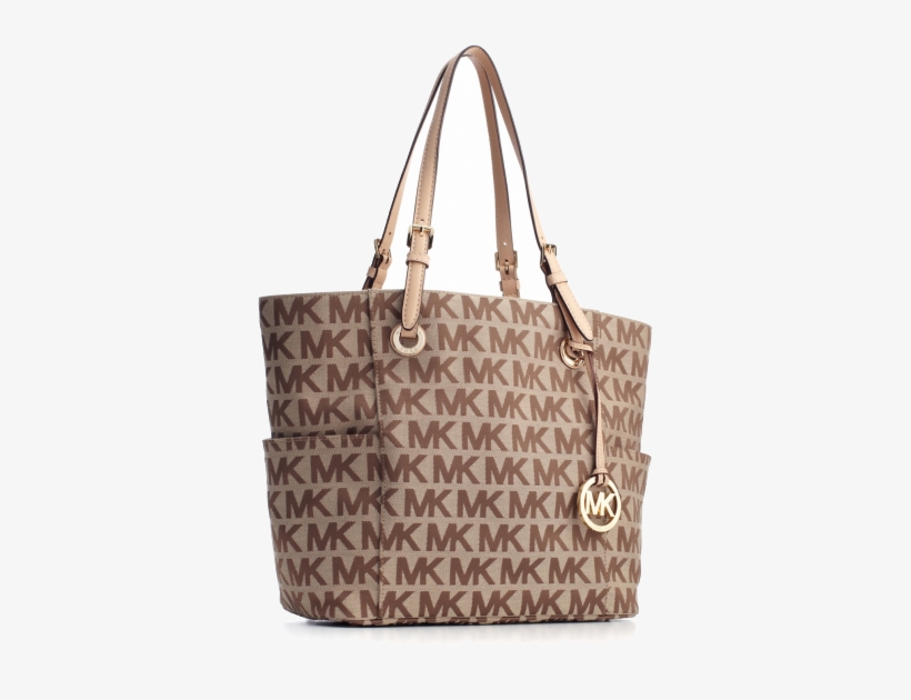 A Chic, Polished Signature Tote From Michael Michael - Michael Kors Purse With Mk, transparent png download