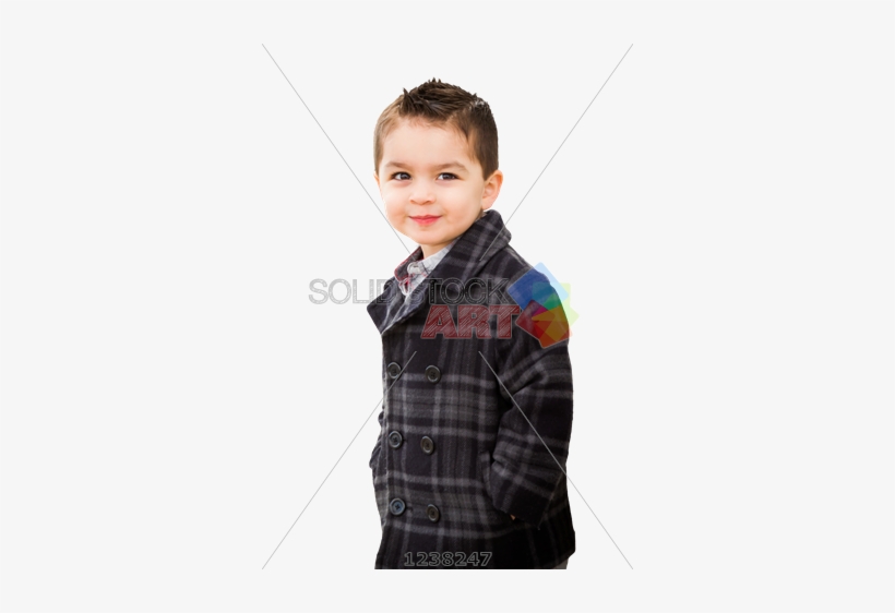 Stock Photo Of Cute Smiling Brunet Caucasian Littel - Coat, transparent png download