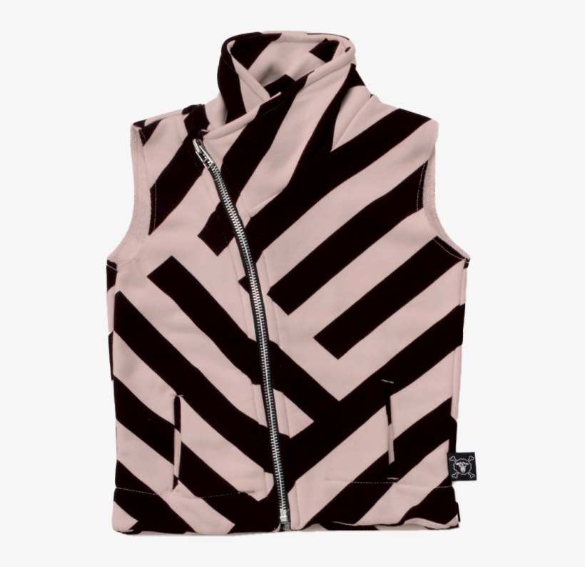Nununu Striped Diagonal Vest - Vest, transparent png download