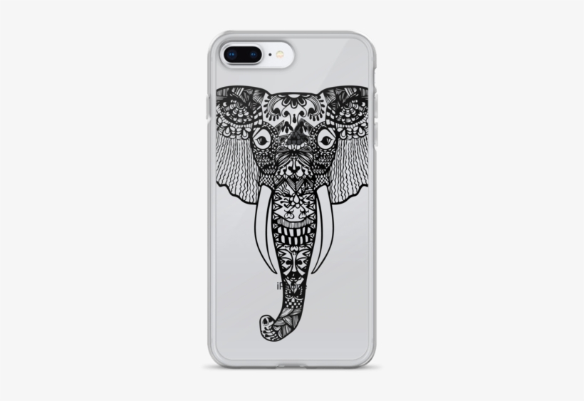 Elephant Zentangle Iphone Case - Malen & Basteln. Riesen Tierkopf Elefant, transparent png download