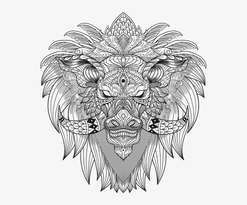 Zentangle Boar - Illustration, transparent png download