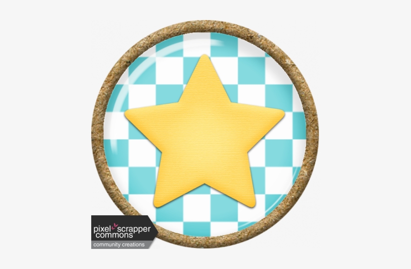 Circus Star Button - Digital Scrapbooking, transparent png download