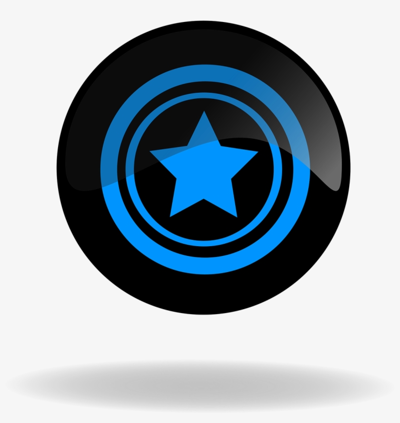 Star Star Button Transparent Image - Emblem, transparent png download