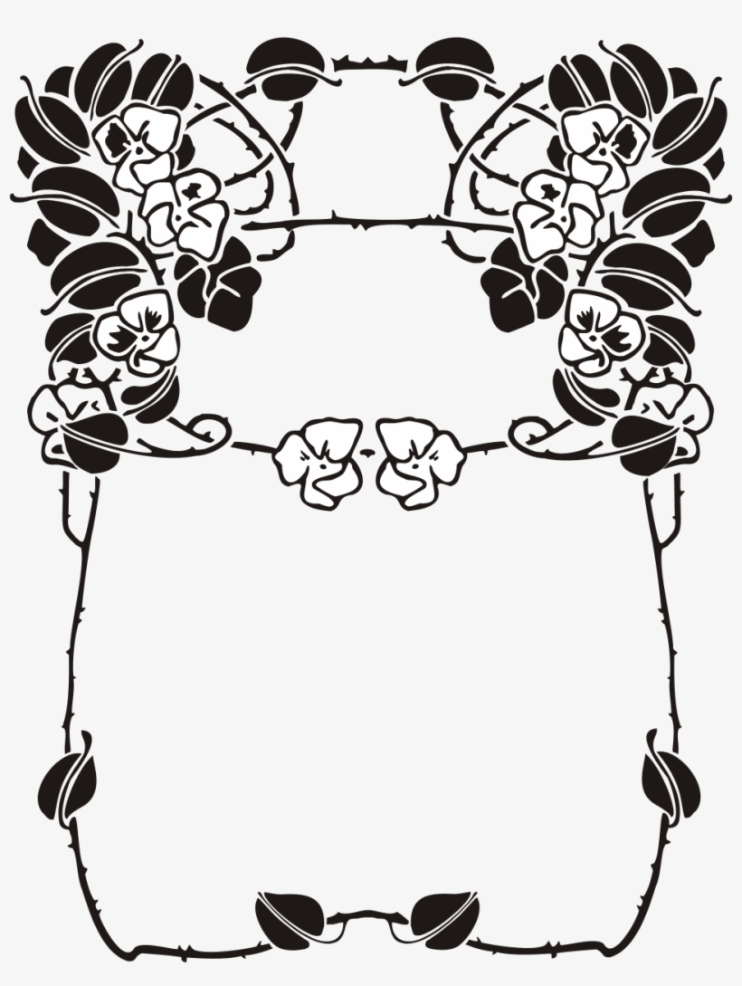 Open - Jugend Art Nouveau Border, transparent png download