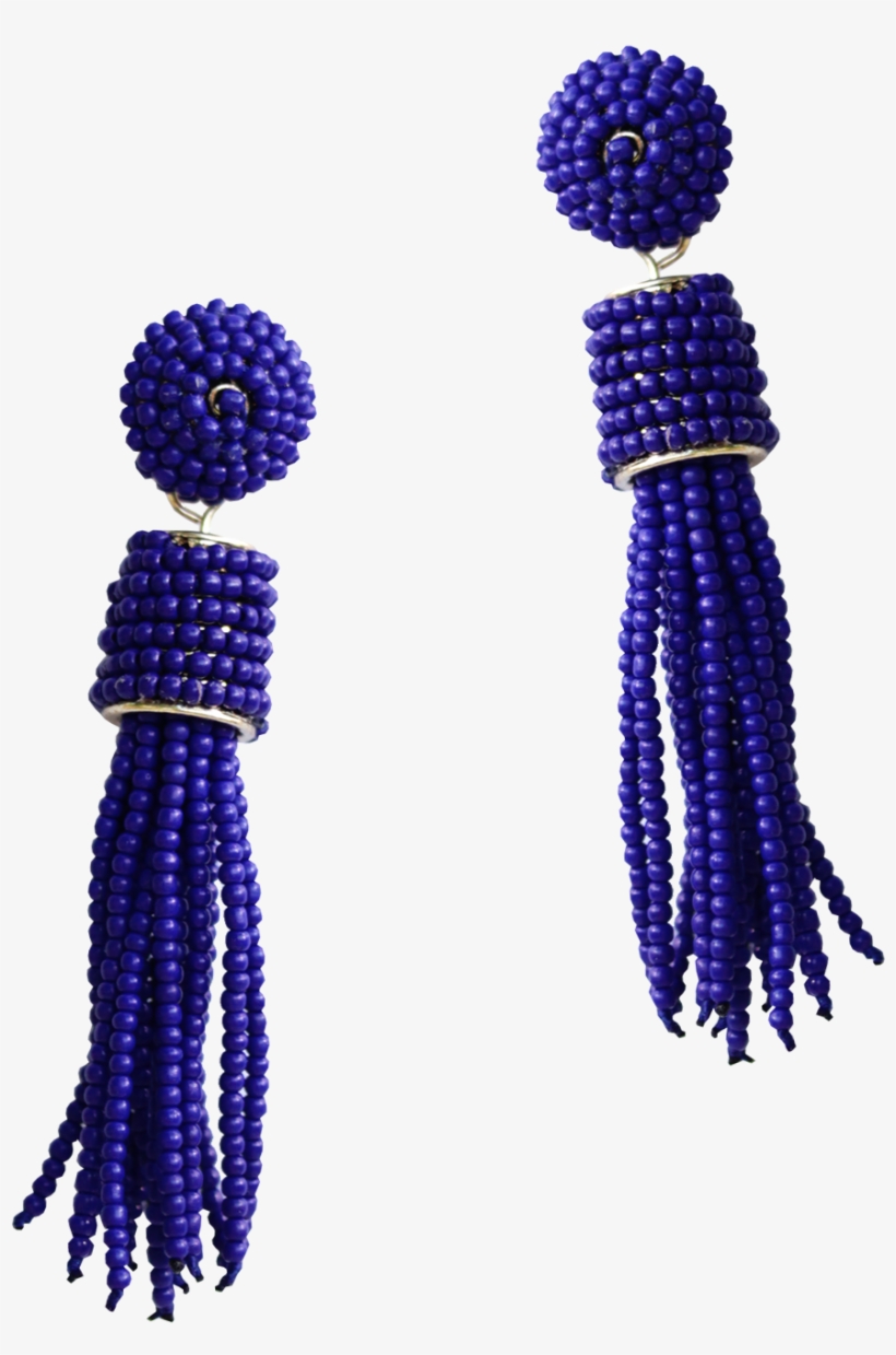 Navy Tassel Earrings - Earring, transparent png download