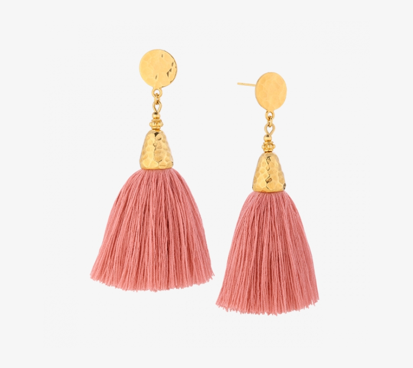 Cayenne Earrings With Pink Tassels - Earring, transparent png download