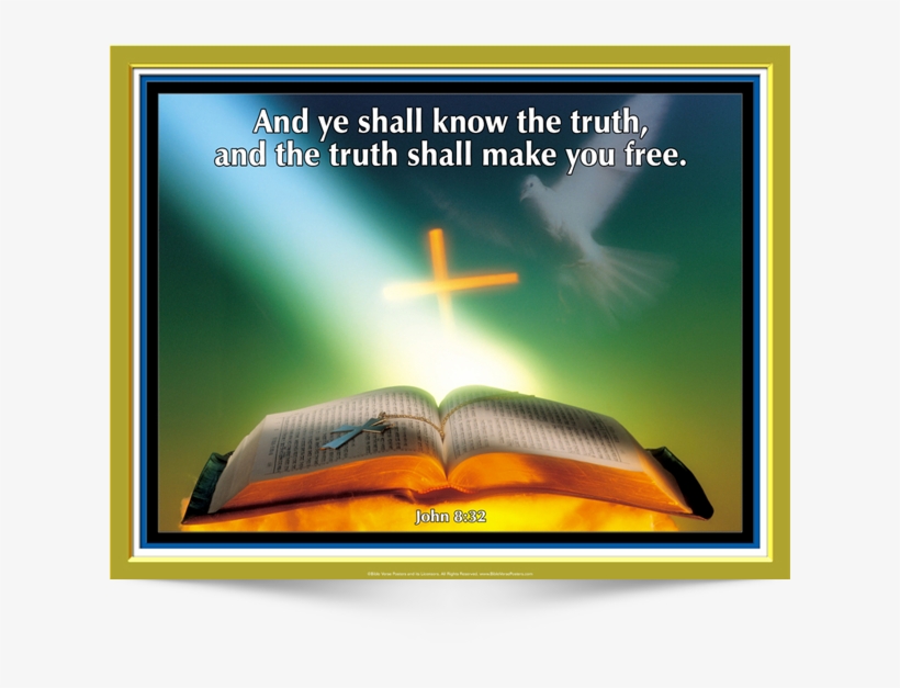 And Ye Shall Know The Truth - Bible And Cross, transparent png download