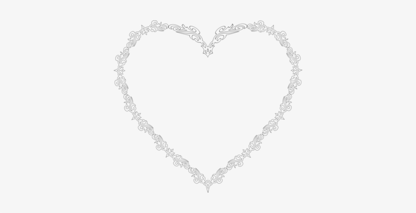 Right Border Of Heart Computer Icons Line Art - Heart Png White Line, transparent png download