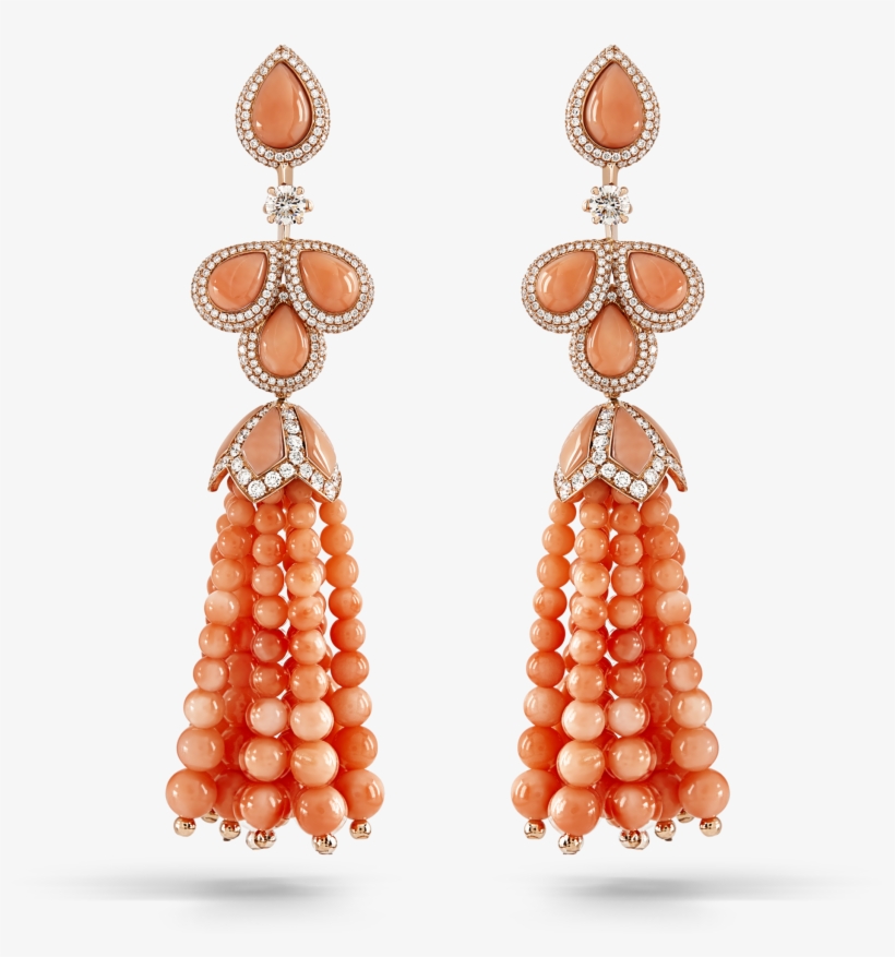 Tassel Tassel Earrings With Pink Beads Add To Wishlist - Earring, transparent png download