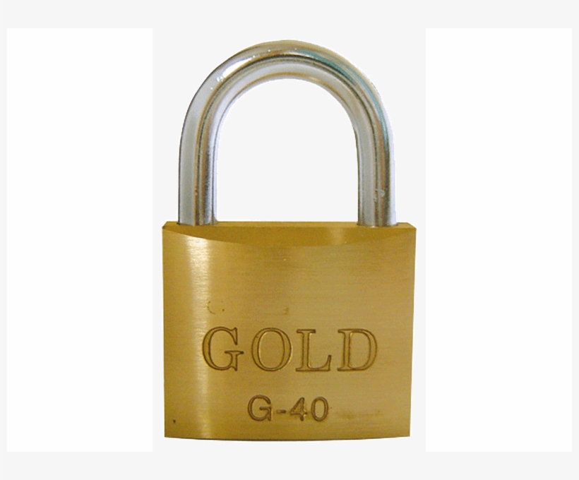 Cadeado Gold 40mm - Padlock, transparent png download