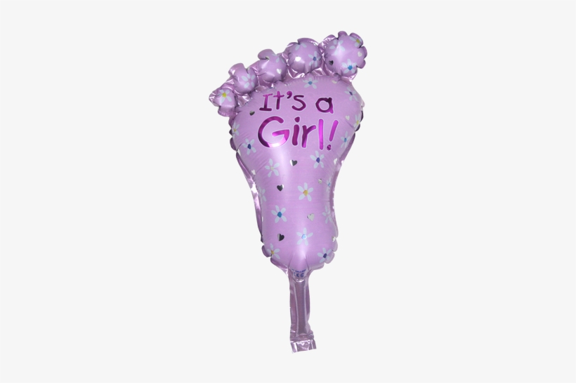 12 Inch Baby Girl Footprint Newborn Celebration Balloon - Infant, transparent png download