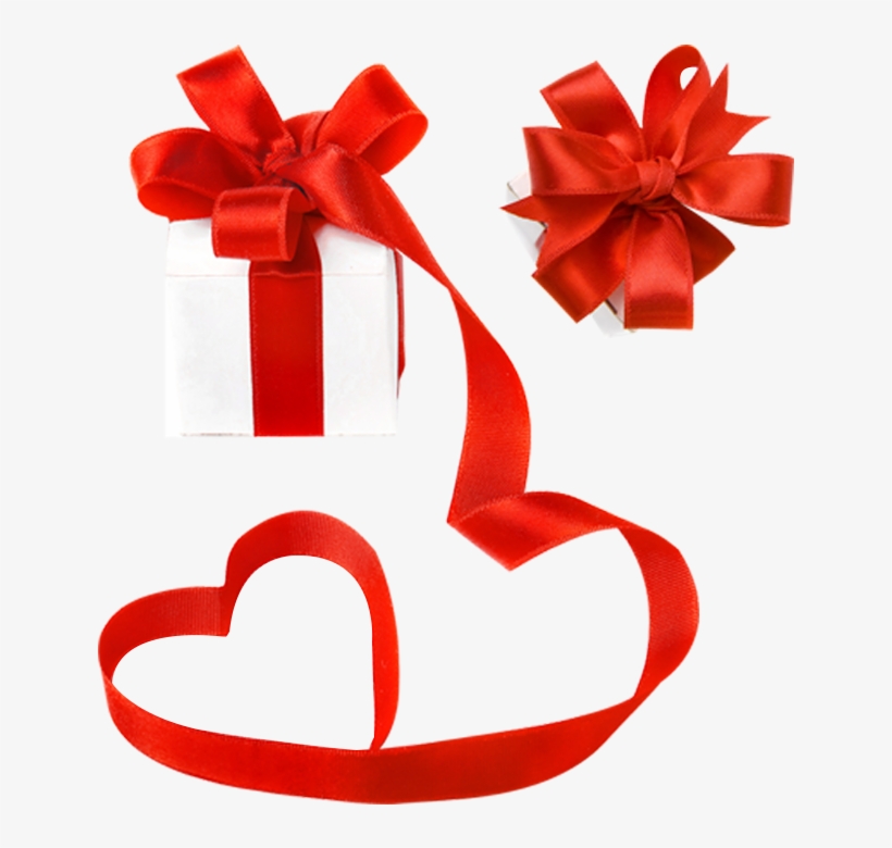 Gift Ribbon Valentine's Day Decorative Box - Gift, transparent png download
