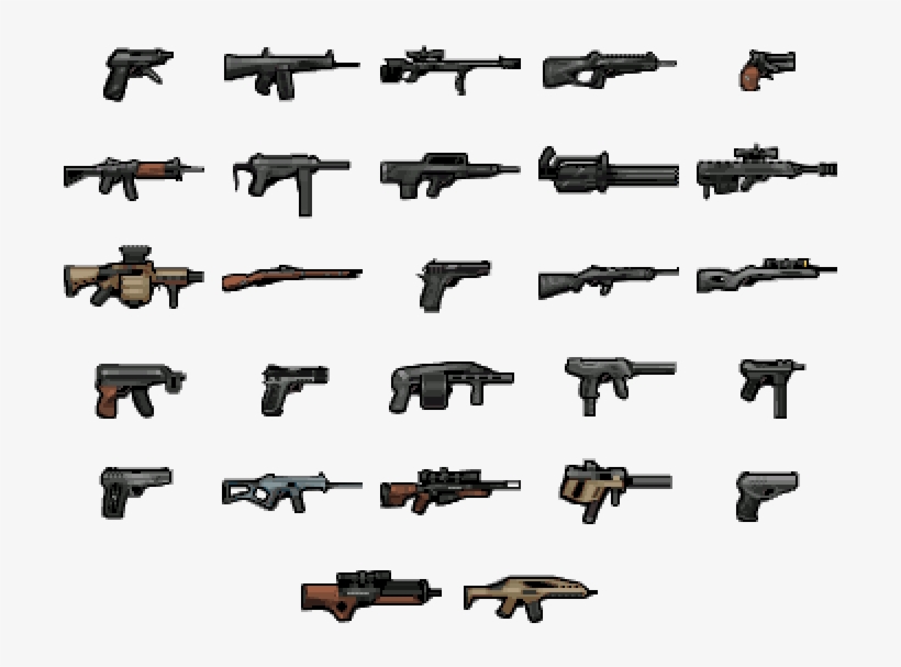 Rimfire A12 Spritesheet Pixel Art By Tdeleeuw Drawing - Pixel Art Zombie Survival, transparent png download