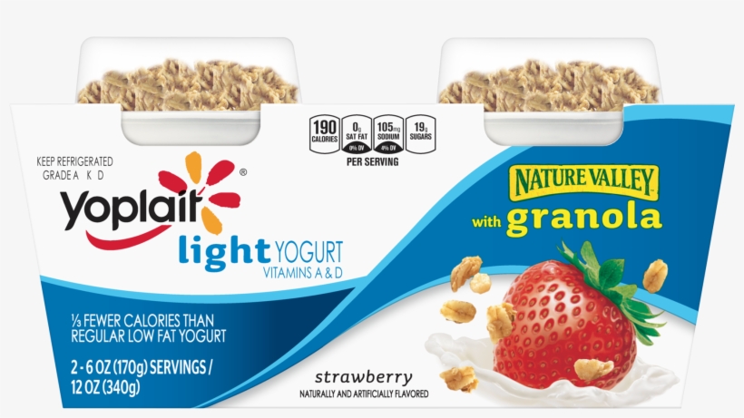 Yoplait Light Yogurt With Granola Strawberry, 12 Oz, - Yoplait Yogurt And Granola, transparent png download
