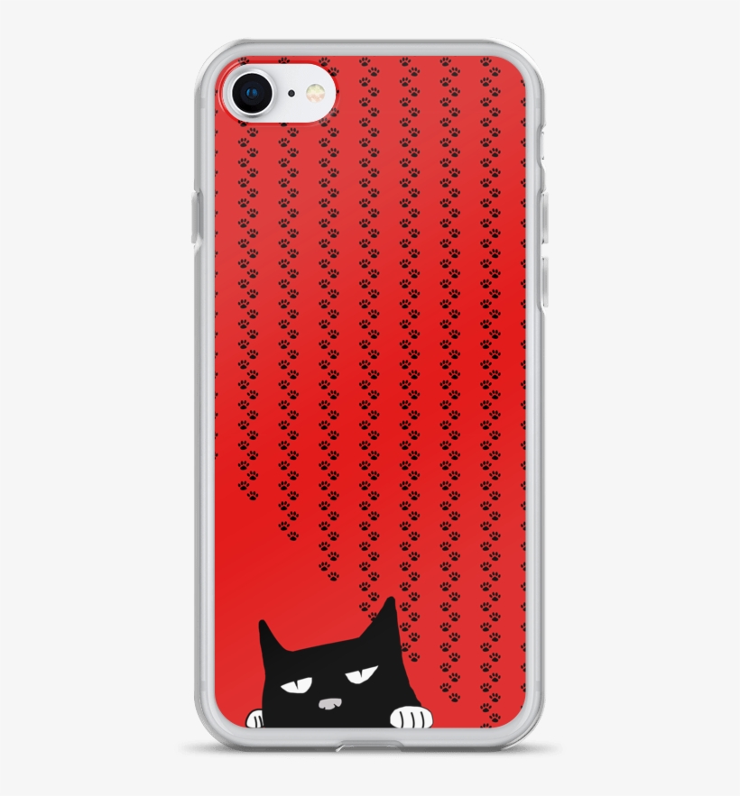 Evil Cat Pawprints Red Iphone 7/8 Case - Iphone, transparent png download