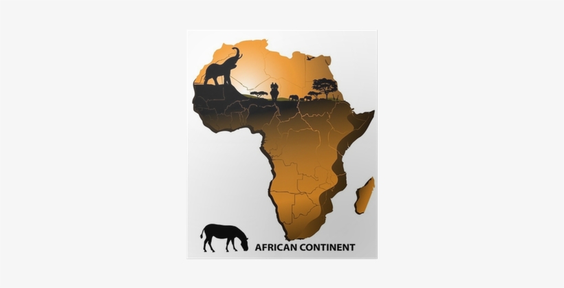 Black Silhouette Of Africa, transparent png download