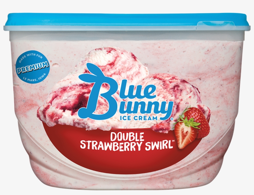 Double Strawberry Swirl™ - Blue Bunny Strawberry Swirl, transparent png download
