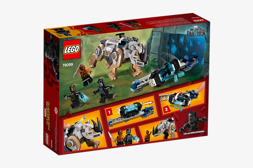 Lego Marvel Super Heroes Rhino Face-off By The Mine - Black Panther Lego 76099, transparent png download