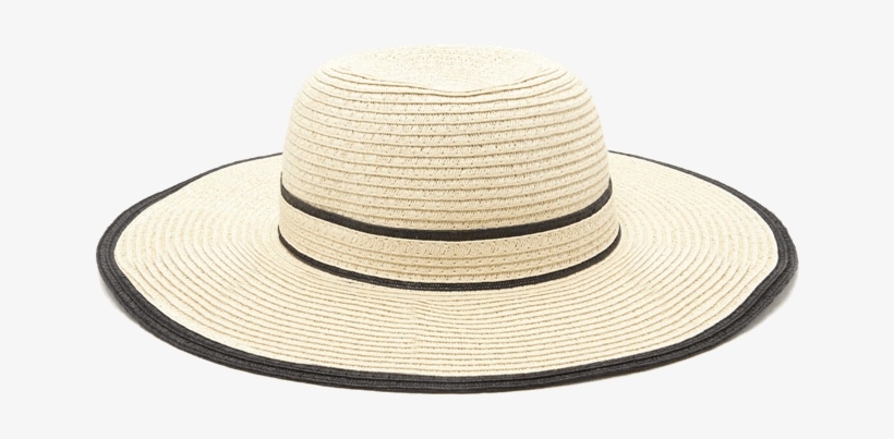 Flopy Beige Con Borde Negro De Playa - Fedora, transparent png download