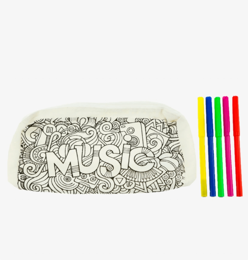 Paint Pencil Case With 5 Markers Pencil Case PNG Image Transparent
