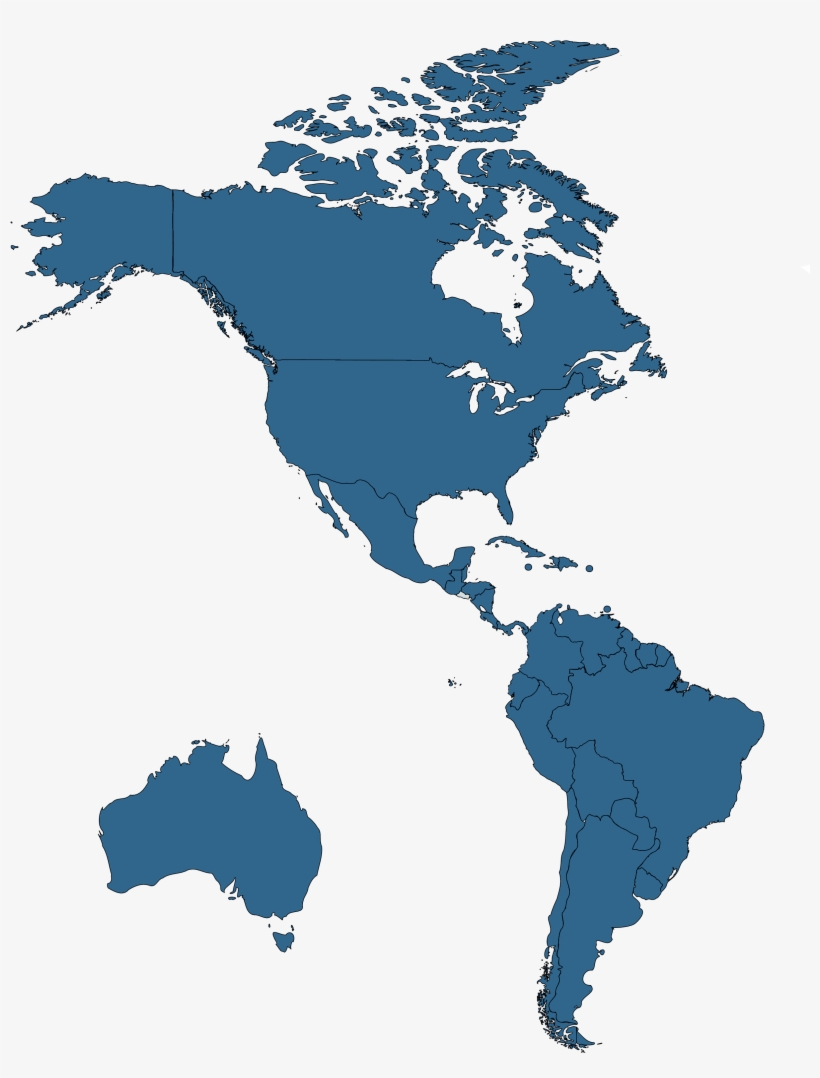 Australia - Head Office - North America Map Silhouette, transparent png download