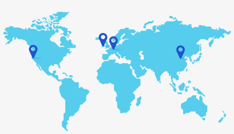 Codility Locations On World Map - World Map, transparent png download