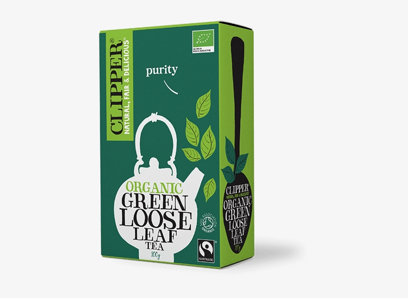 Organic Fairtrade Loose Leaf Green Tea 100g - Clipper Organic Pure Green Tea, transparent png download